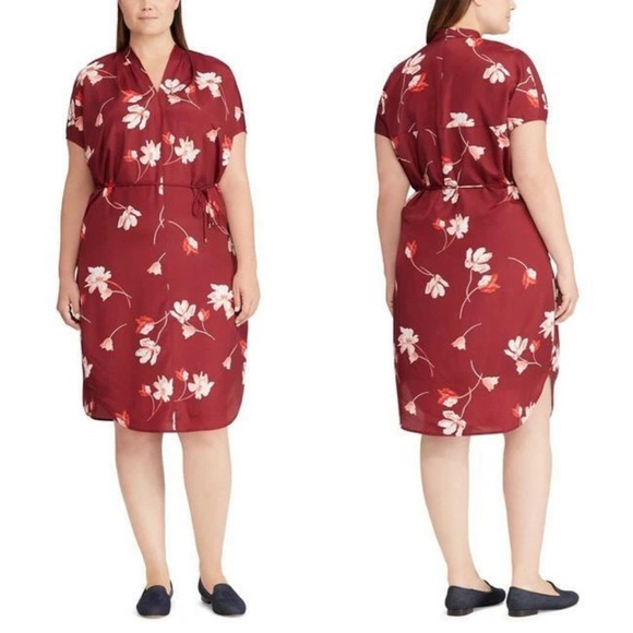Ralph Lauren Deep Red Dress - Picture 1 of 6